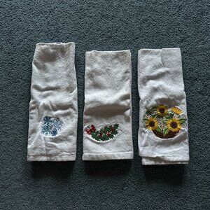 Unbranded White Seasonal Kitchen Tea Towels Spring/Winter